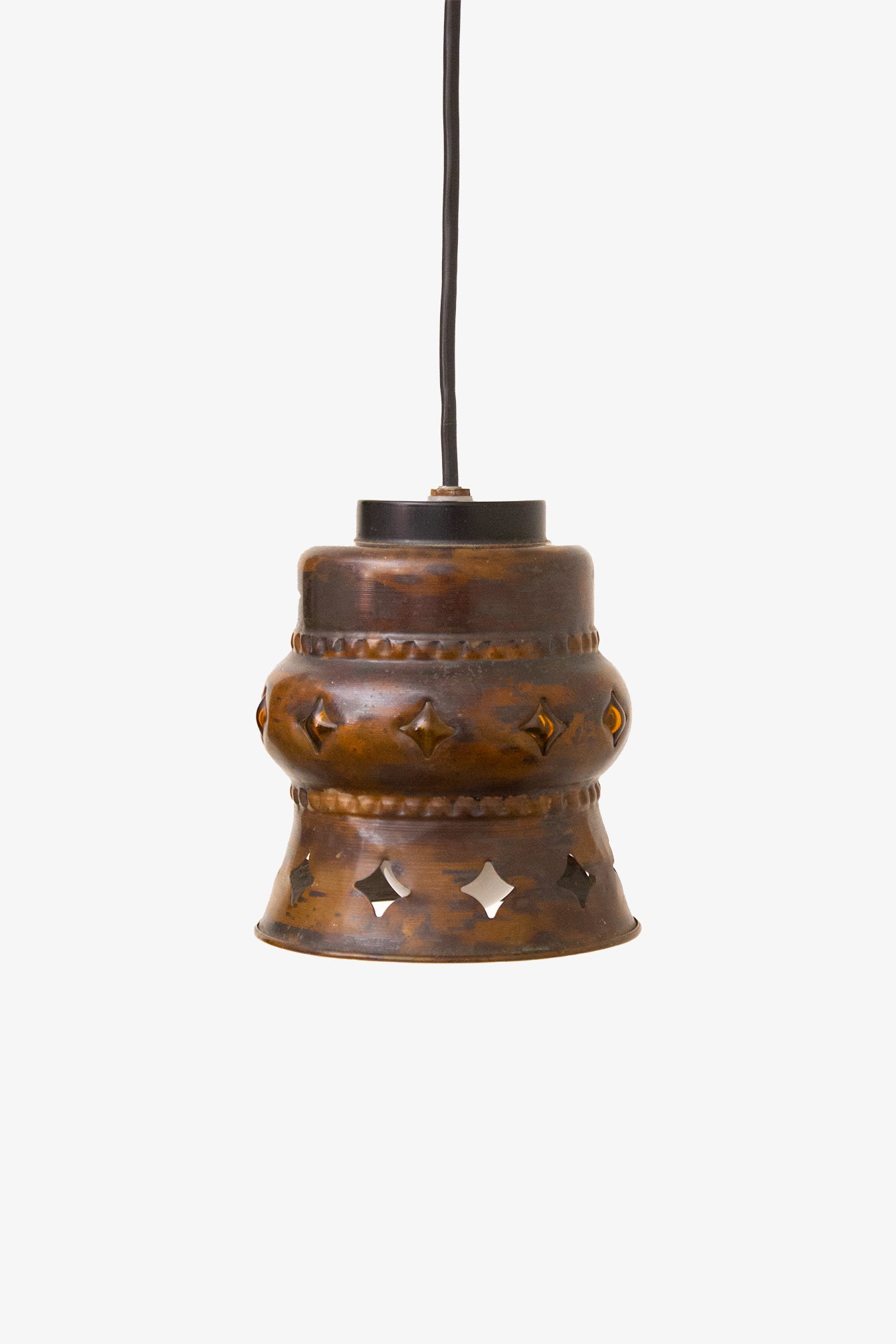 60s vintage koperen hanglamp Deens Design