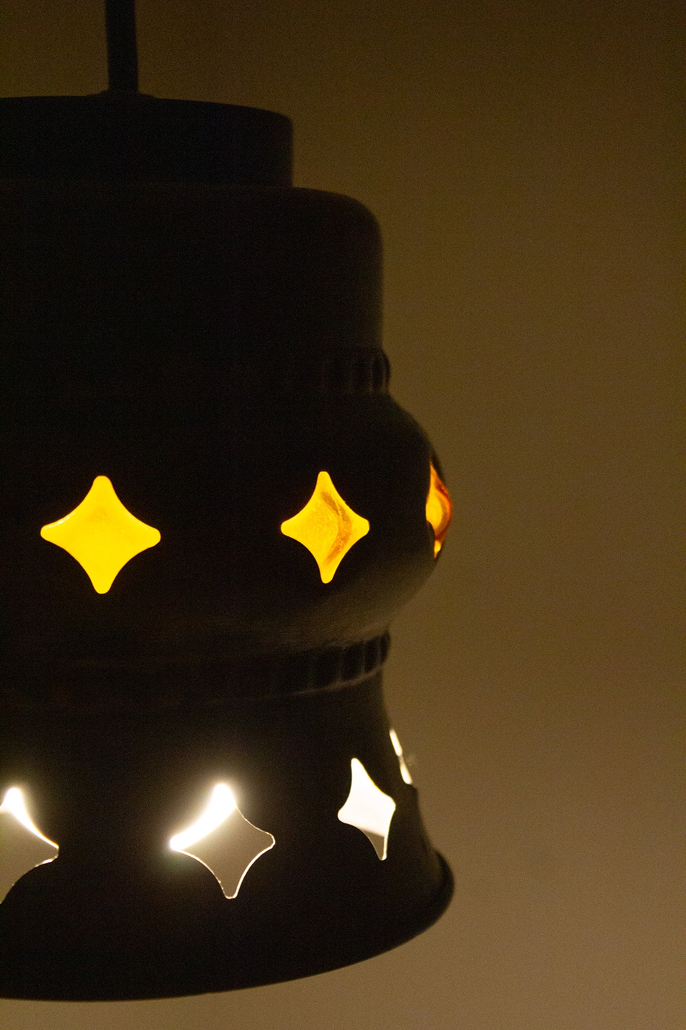 60s vintage koperen hanglamp Deens Design