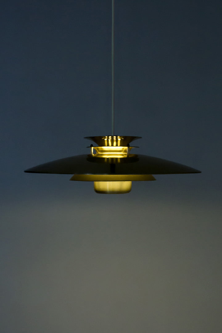 Deense vintage Form Light hanglamp eettafel goud