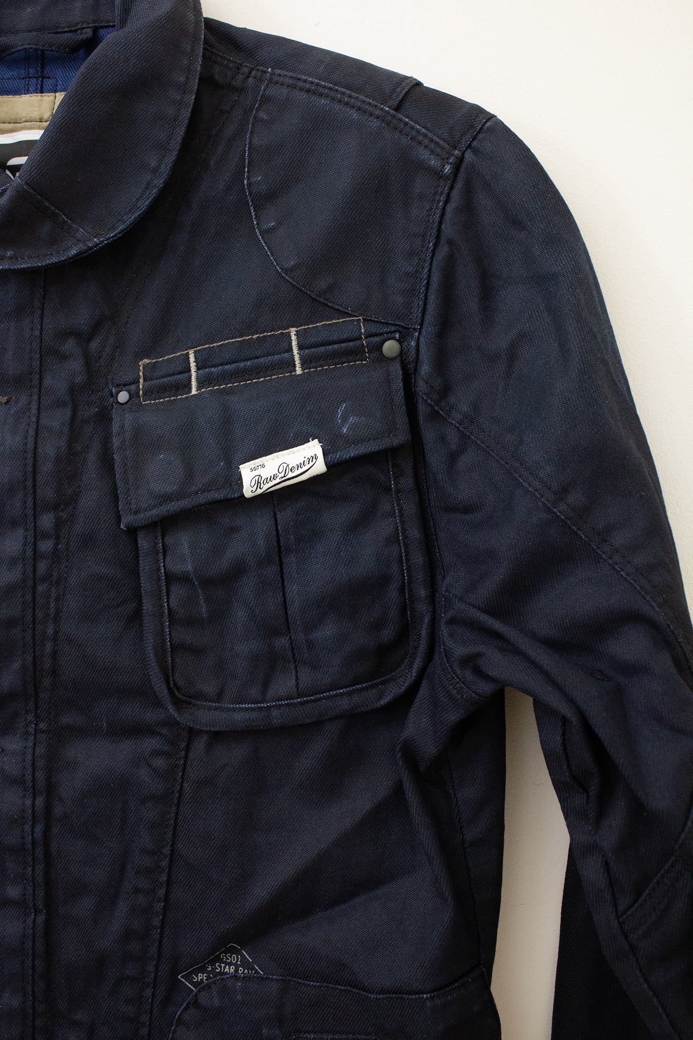 Donkerblauw gecoate G-Star Raw spijkerjas