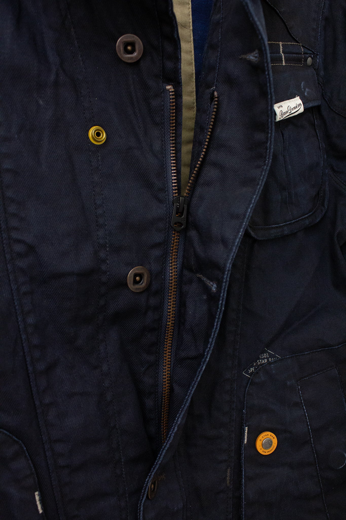 Donkerblauw gecoate G-Star Raw spijkerjas