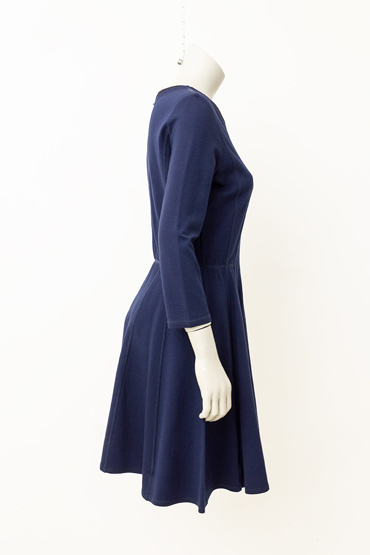 Donkerblauwe getailleerde jurk Sportmax Code