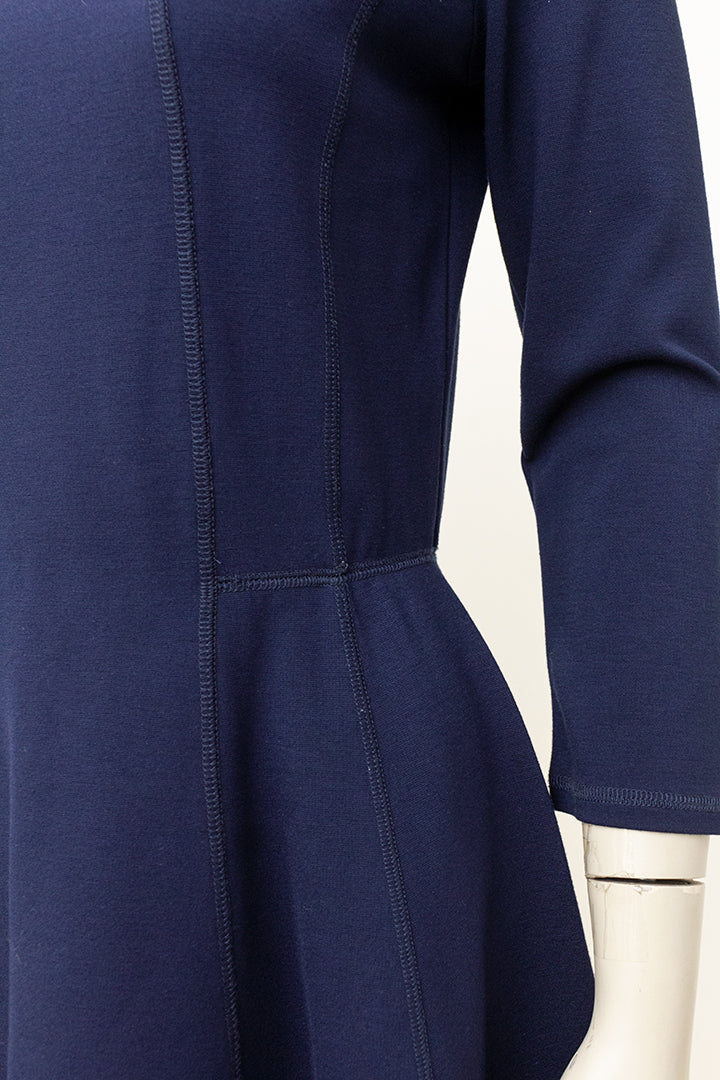 Donkerblauwe getailleerde jurk Sportmax Code