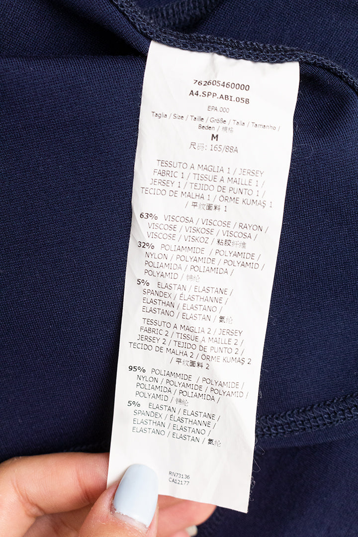 Donkerblauwe getailleerde jurk Sportmax Code