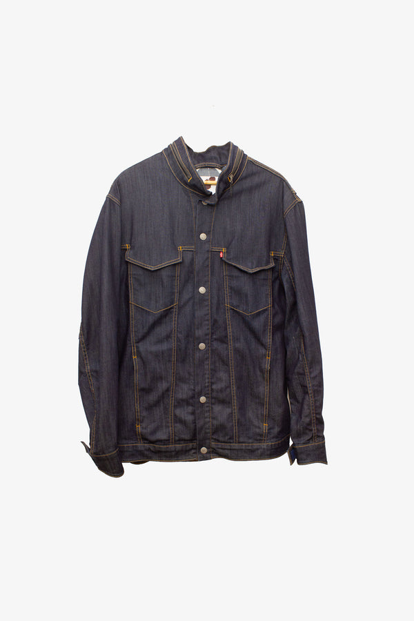 Donkere denim Levi's spijkerjas met draagband
