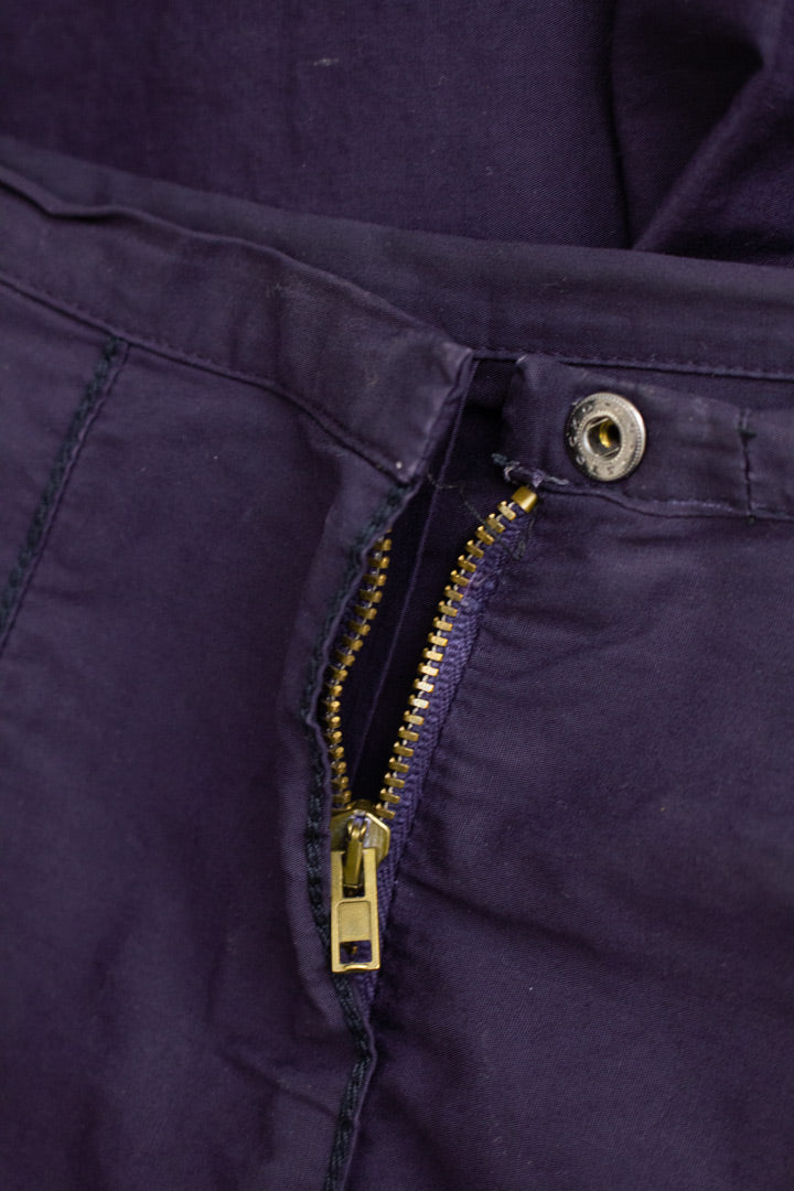 Donkerpaars vintage geplooid Miu Miu rok`