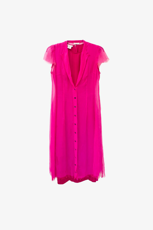 Dries van Noten SS04 2-delig jurk rode/roze