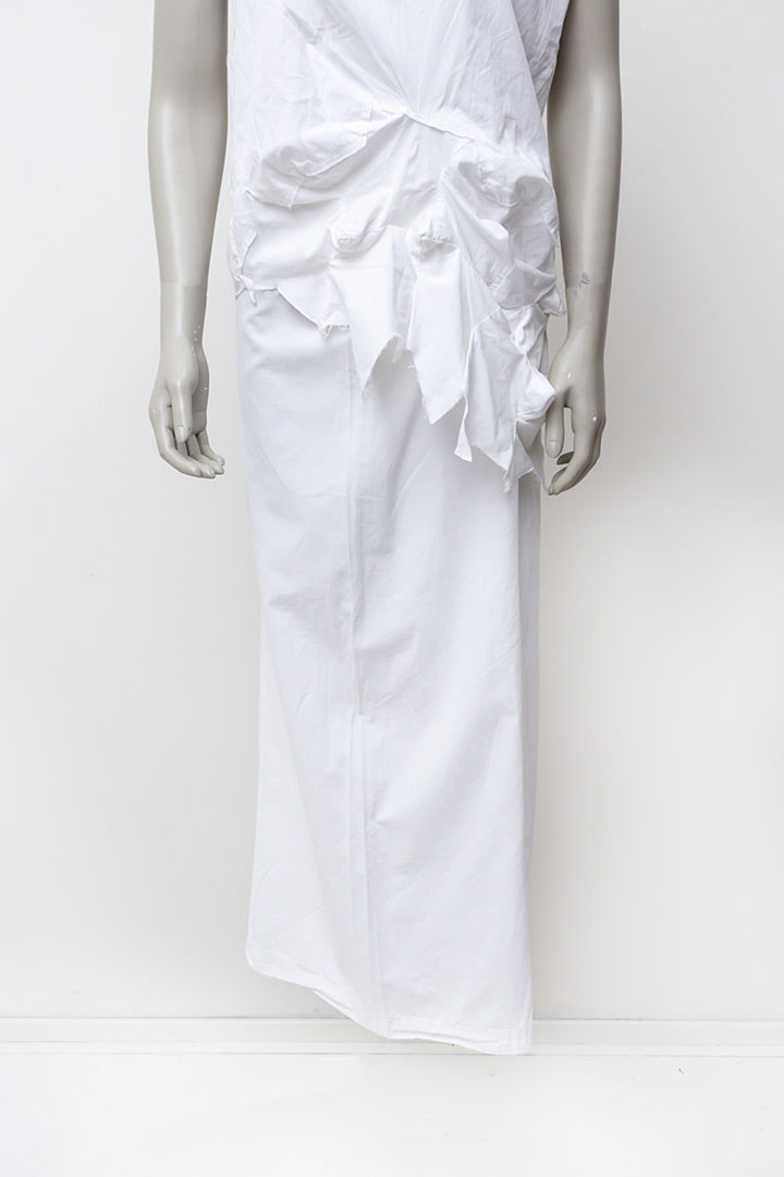 Dries van Noten broek met overslag wit katoen