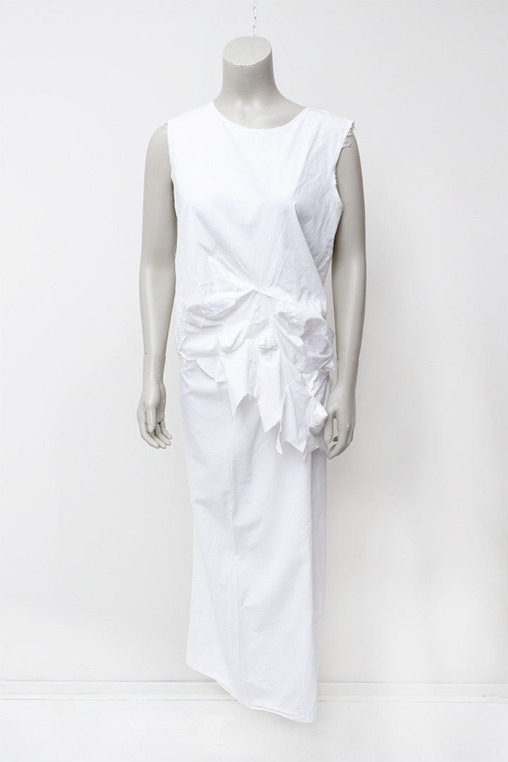Dries van Noten broek met overslag wit katoen