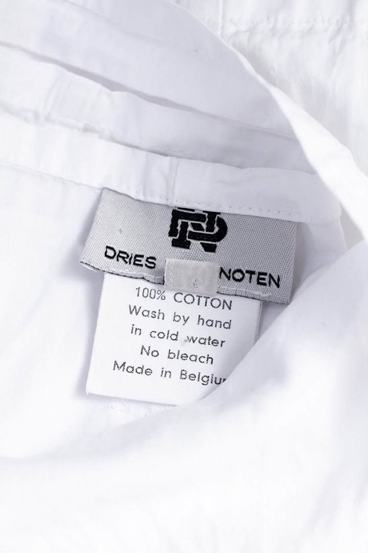 Dries van Noten broek met overslag wit katoen