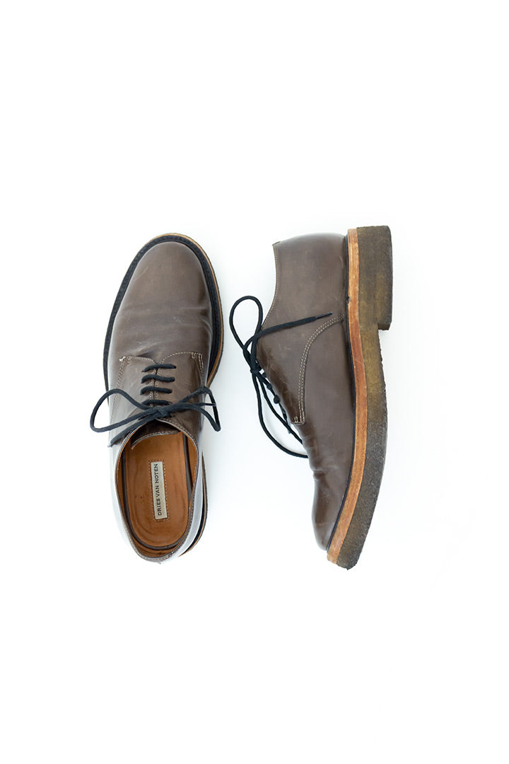 Dries van Noten bruine veterschoenen met originele doos - maat 36