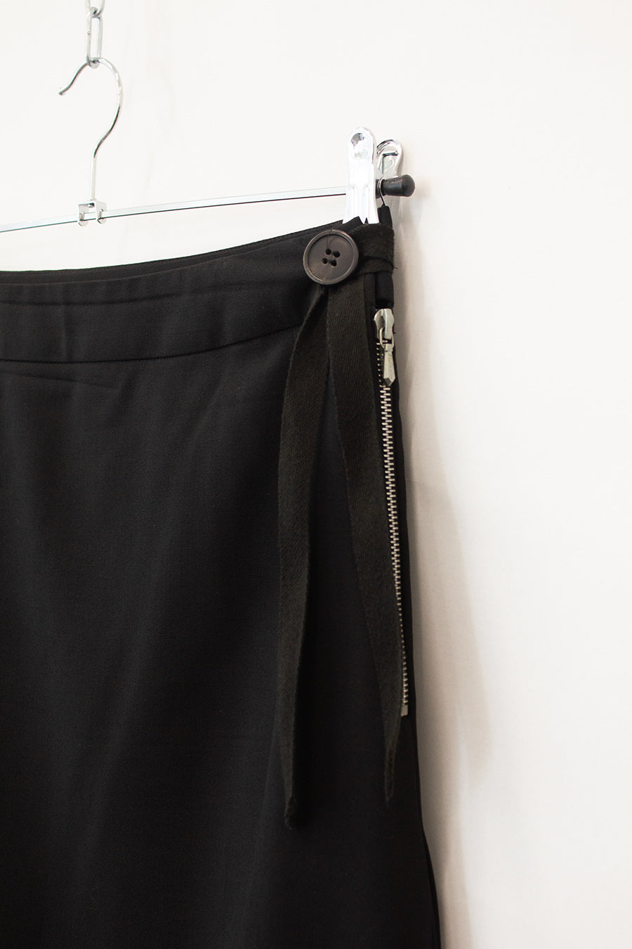Wollen Dries van Noten rok met plooien