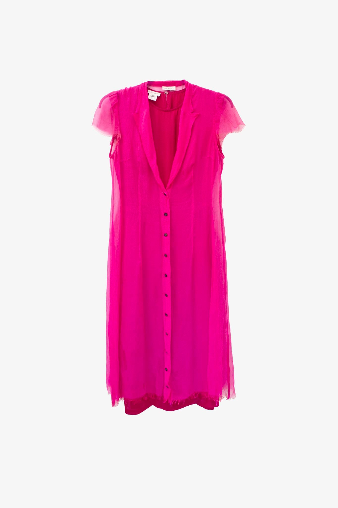 Dries van Noten SS04 2-delig jurk rode/roze 