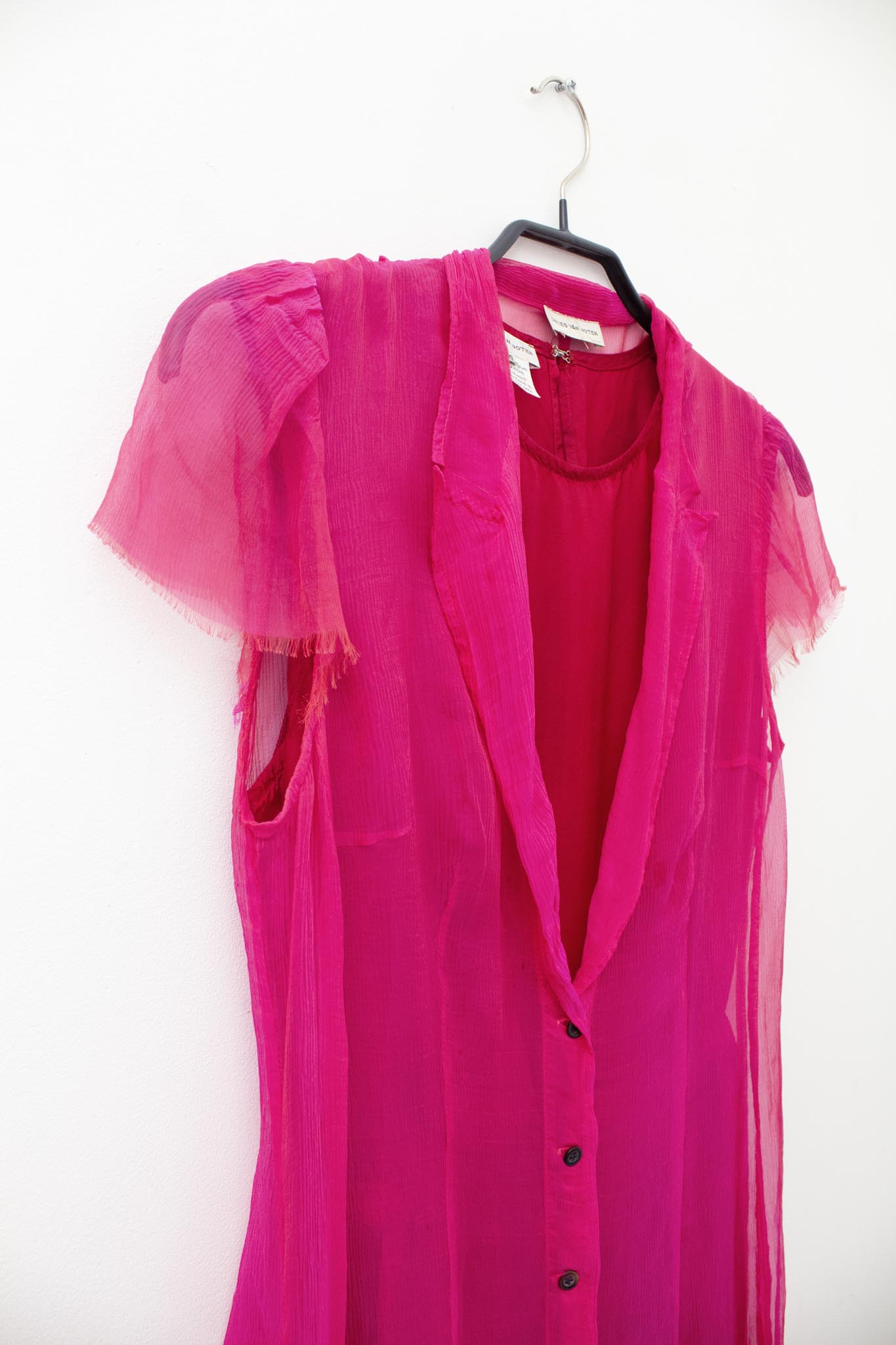 Dries van Noten SS04 2-delig jurk rode/roze 