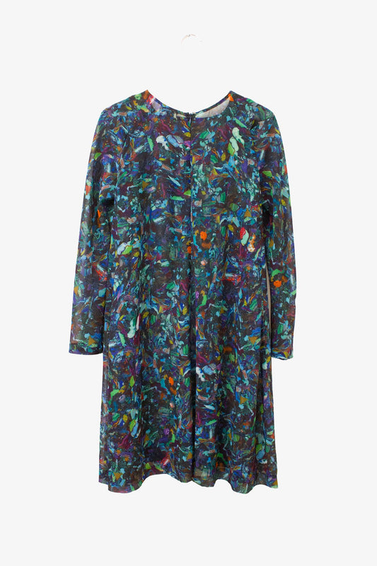 Dries van Noten FW08 marble / paint Dries van Noten overgooier jurk