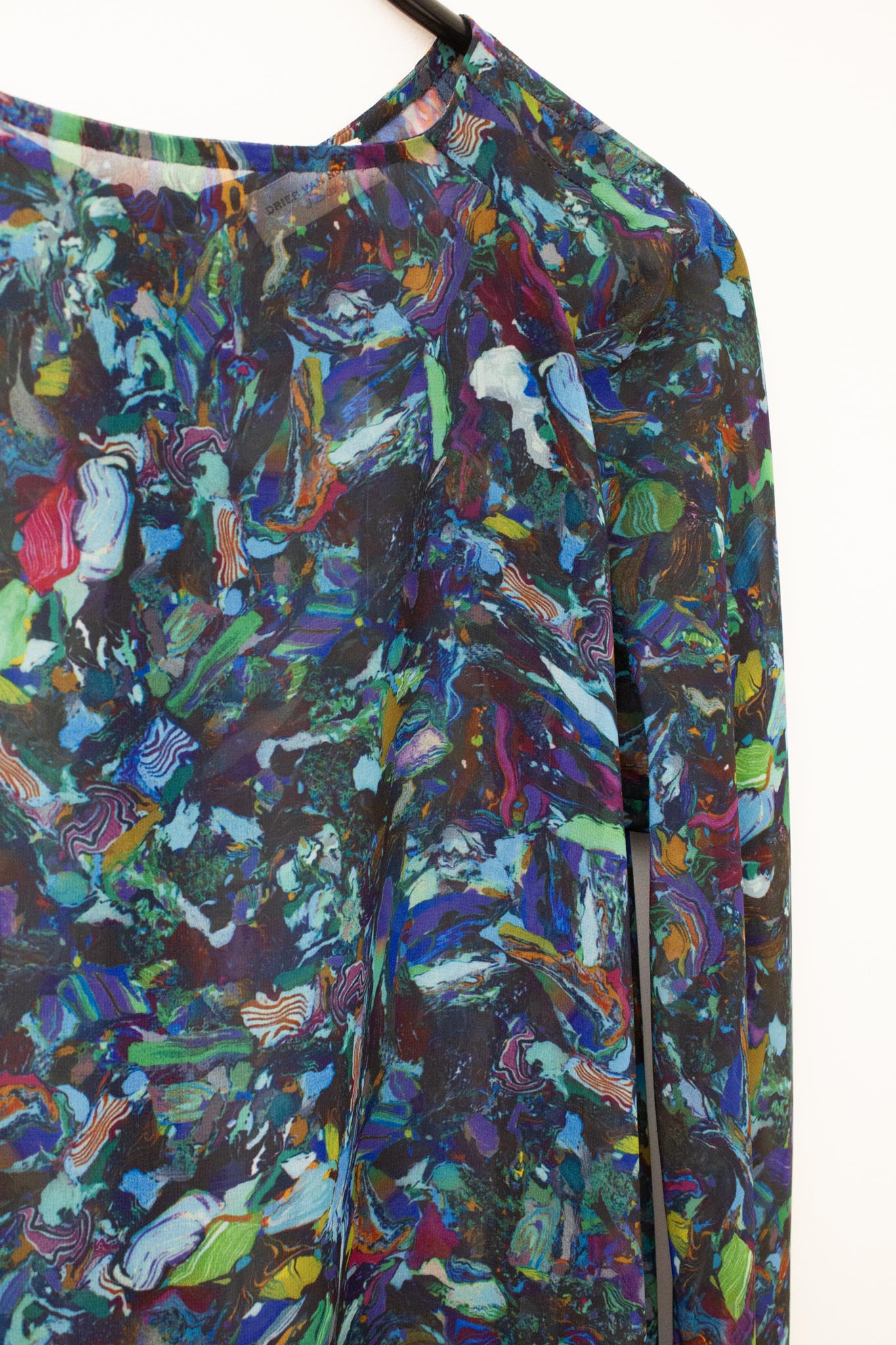 Dries van Noten FW08 marble / paint Dries van Noten overgooier jurk