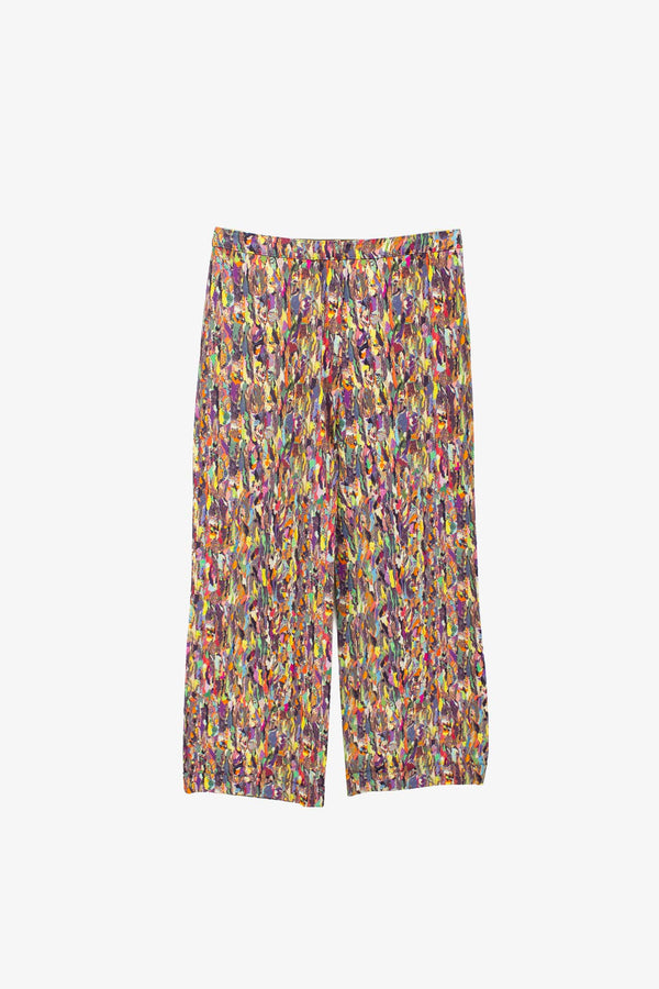 Dries van Noten FW08 zijde marble print broek