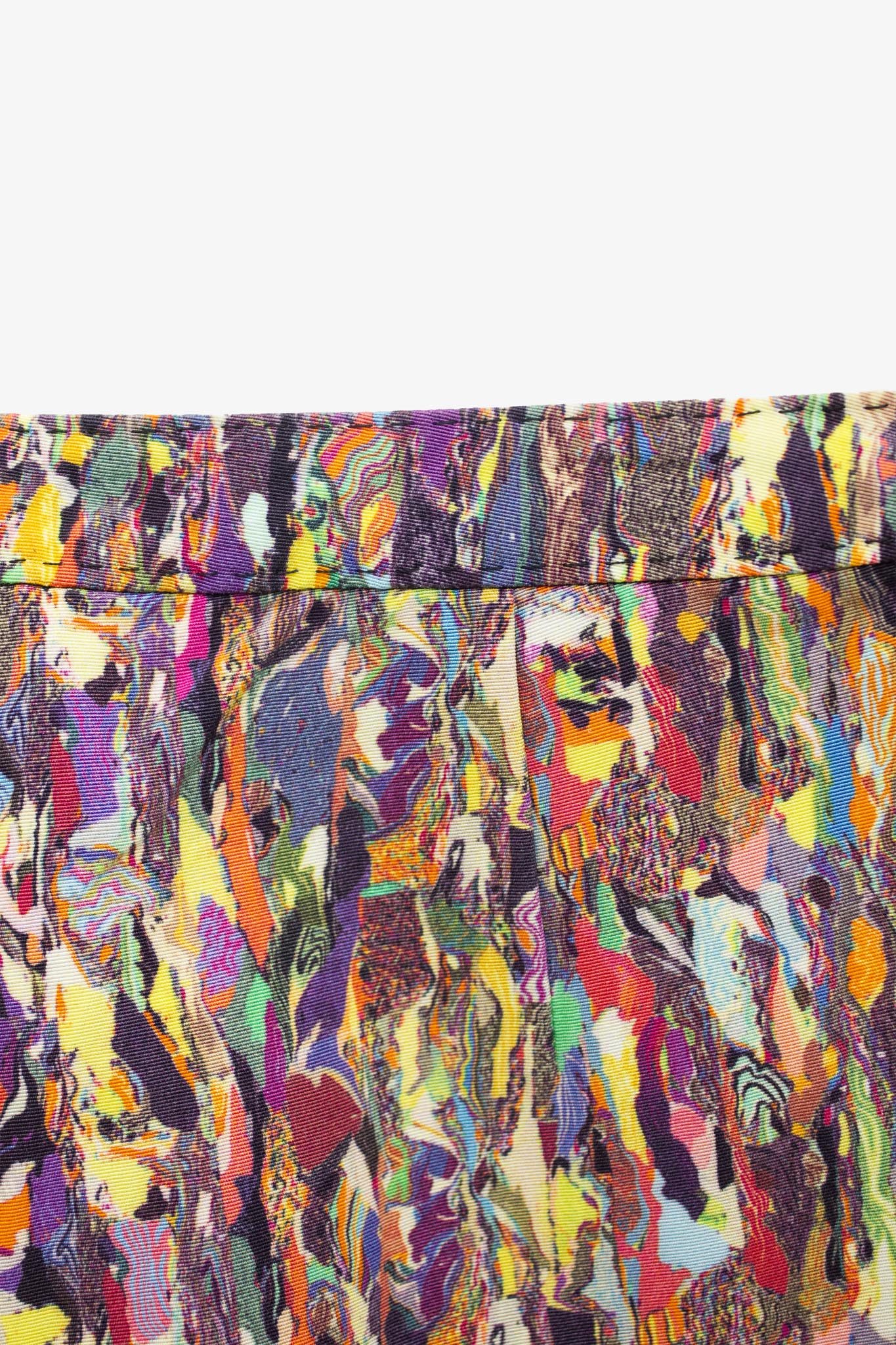 Dries van Noten FW08 zijde marble print broek