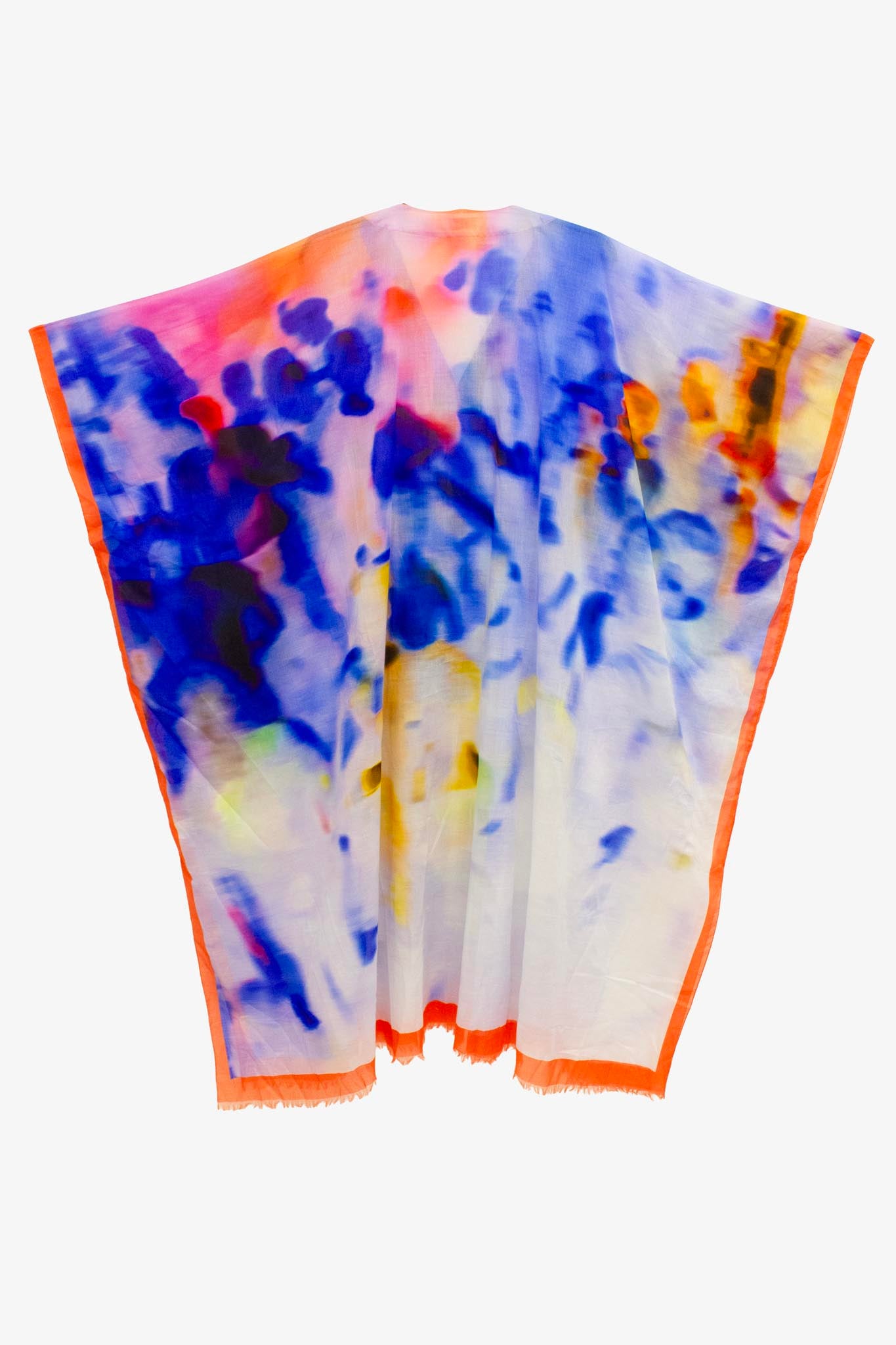 Dries van Noten SS22 katoenen doorschijnende multicolor kaftan