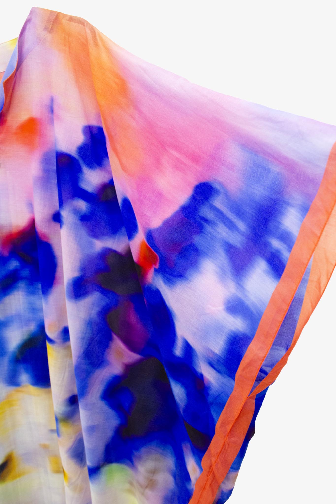 Dries van Noten SS22 katoenen doorschijnende multicolor kaftan