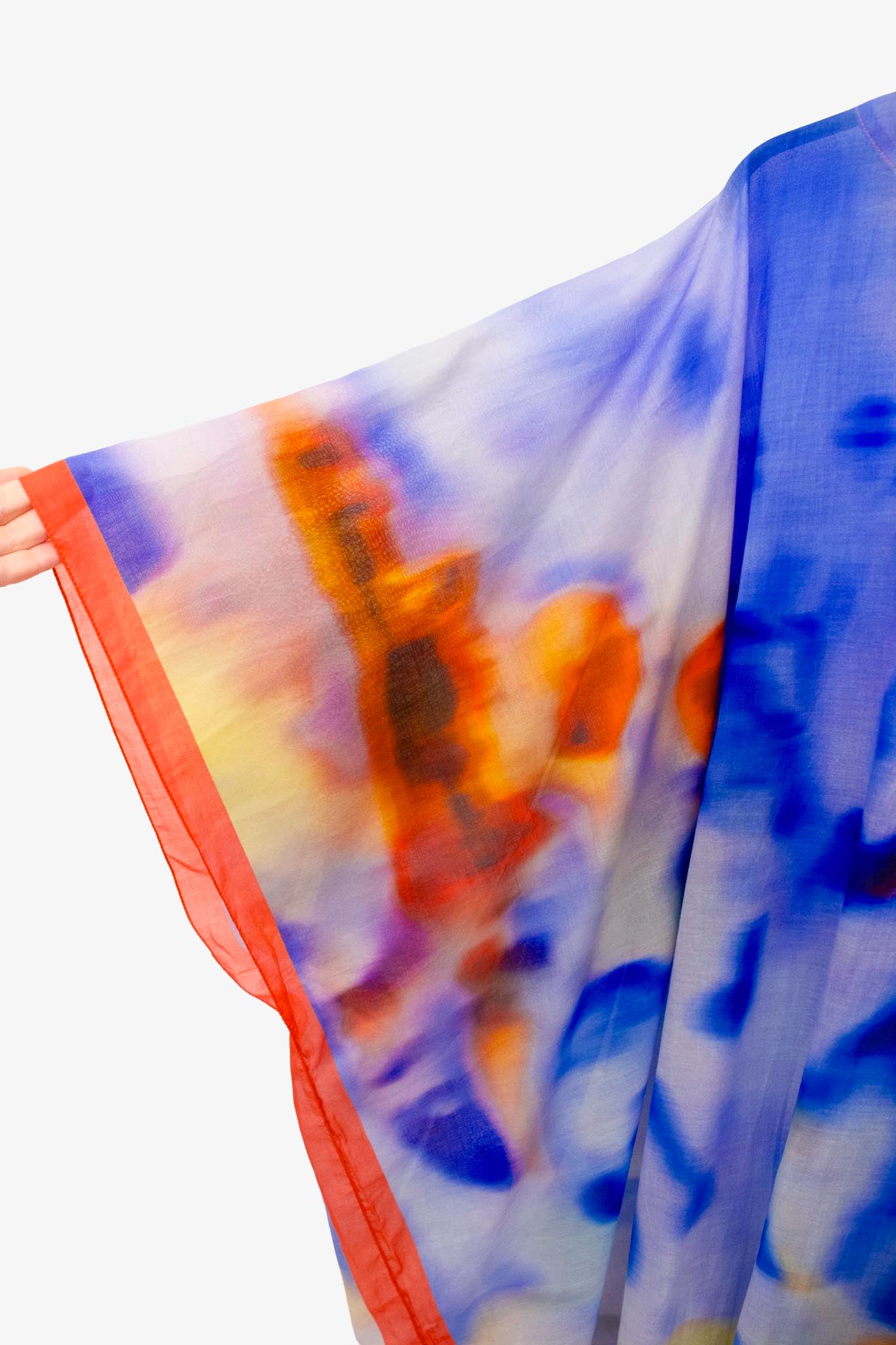 Dries van Noten SS22 katoenen doorschijnende multicolor kaftan
