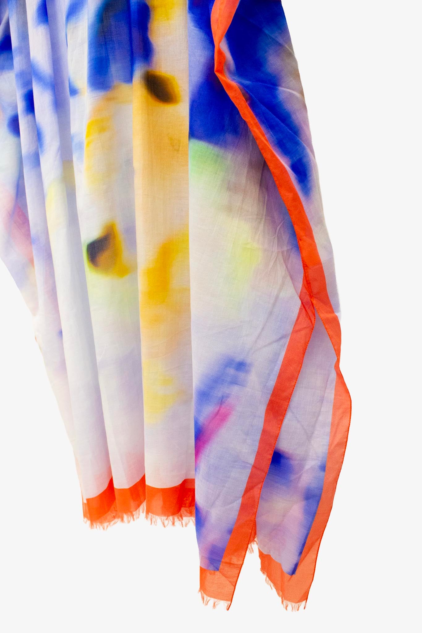 Dries van Noten SS22 katoenen doorschijnende multicolor kaftan