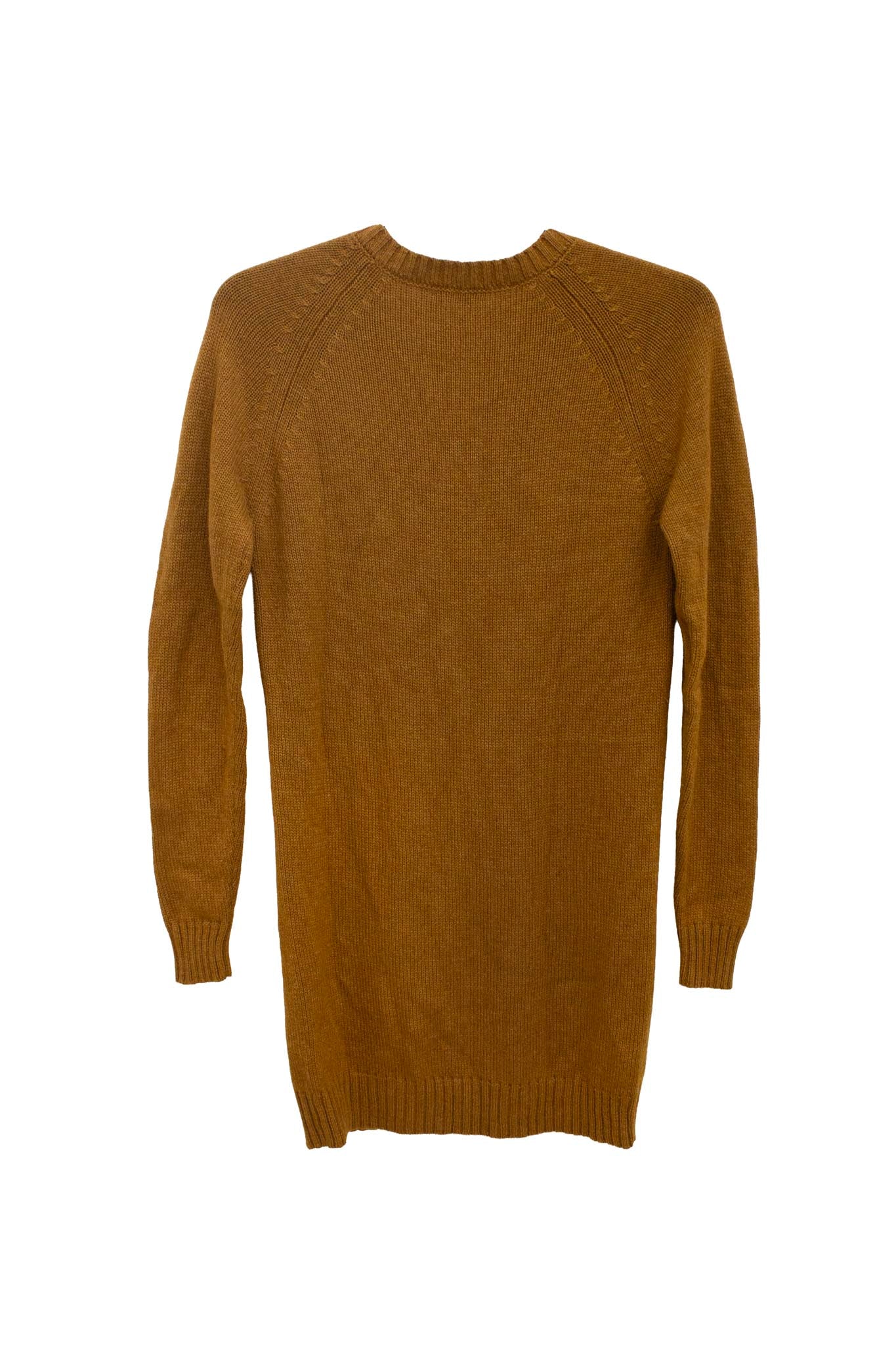 Dries van Noten bruine gebreide wol / zijde mix trui / jurk