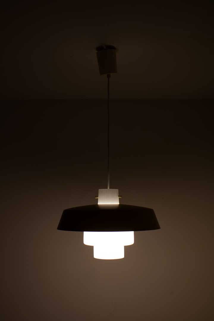 Geel wit Space-Age hanglamp