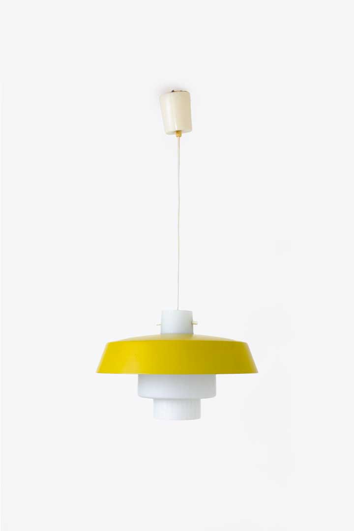 Geel wit Space-Age hanglamp