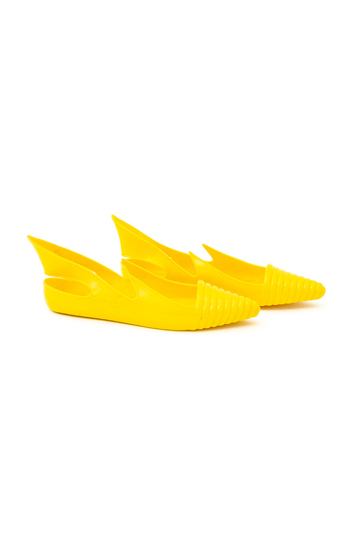 Gele kunststof schoenen Thierry Mugler Apollo jaren 80 - maat 36