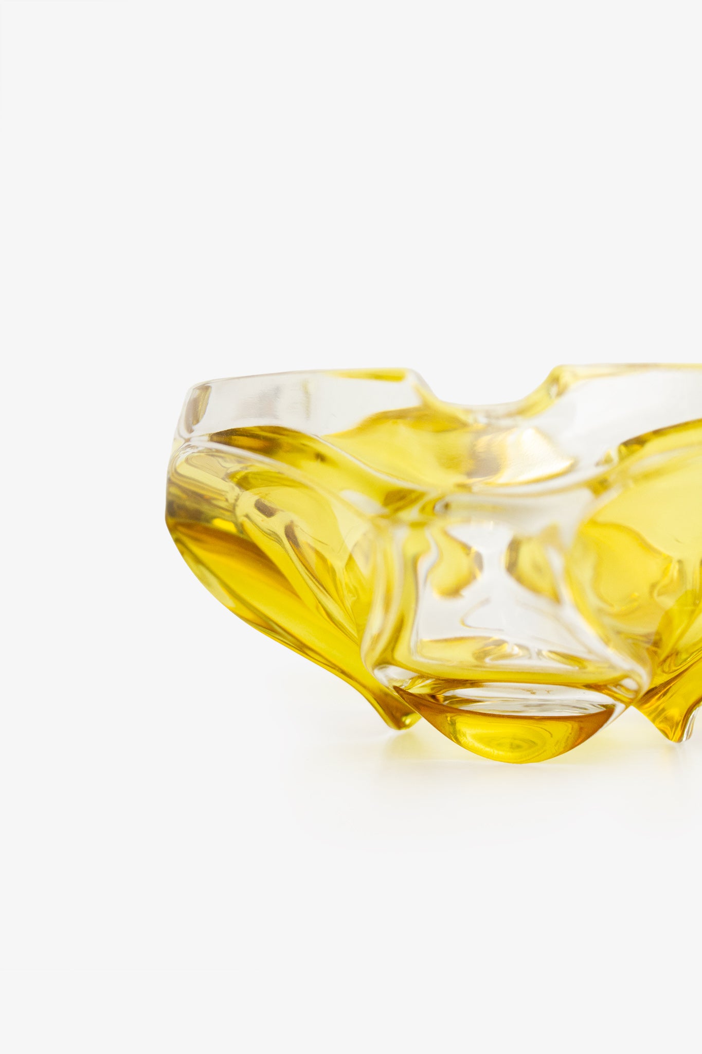 70’s gele Murano glas asbak/ schaaltje