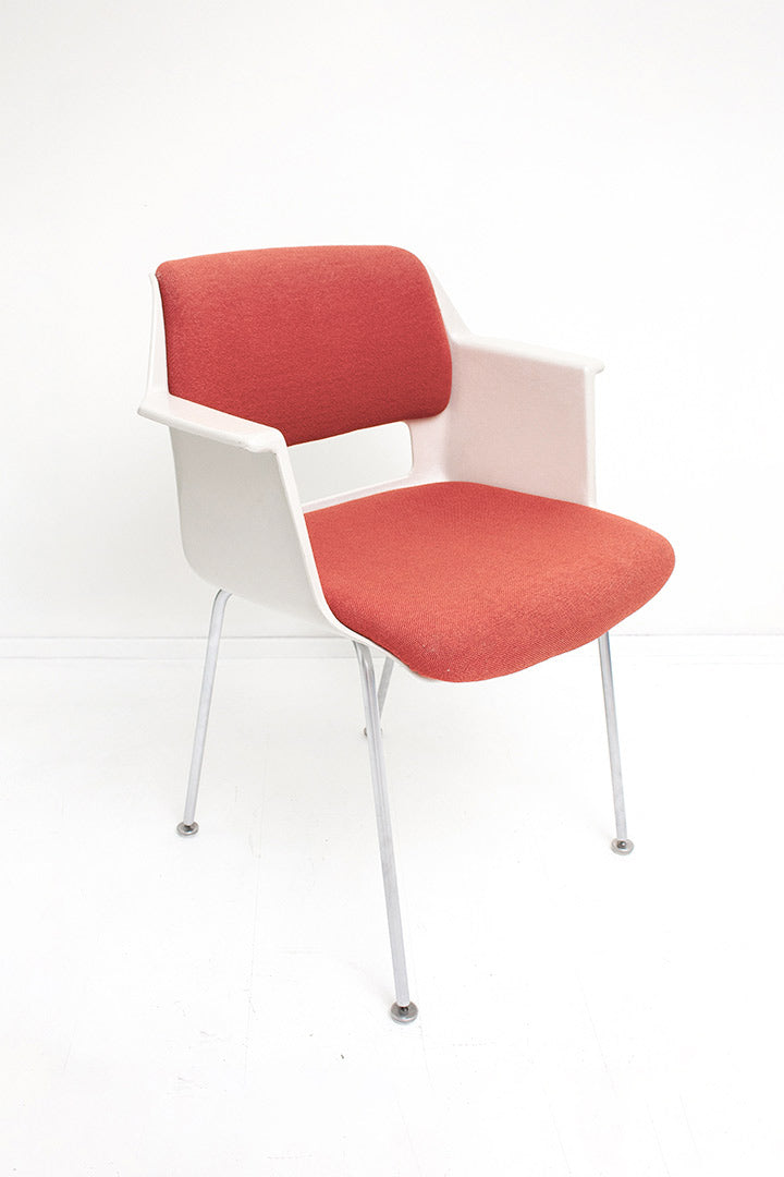 Gispen Cordemeyer 2215 stoel rood jaren 60 - set van 2
