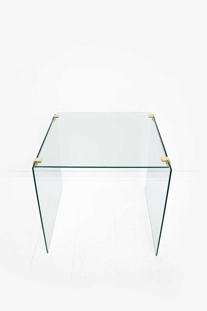 Glazen bijzettafel Galotti Radice-stijl
