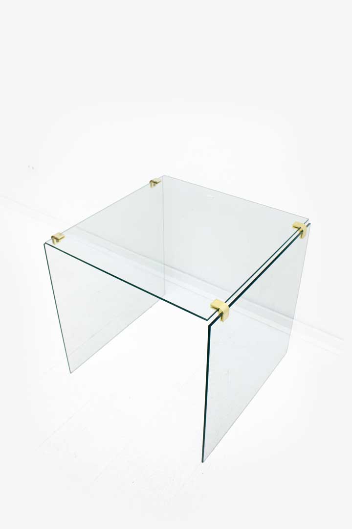 Glazen bijzettafel Galotti Radice-stijl