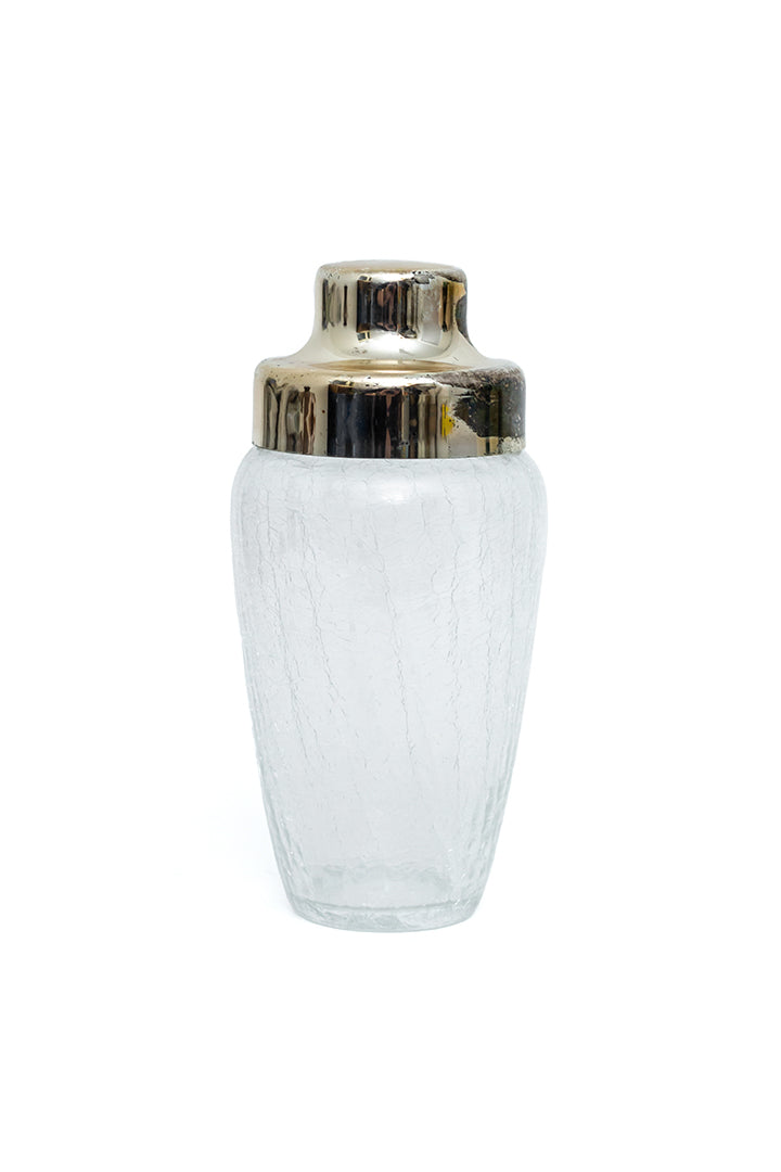 Glazen cocktailshaker met craquelé effect vintage