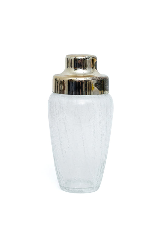 Glazen cocktailshaker met craquelé effect vintage