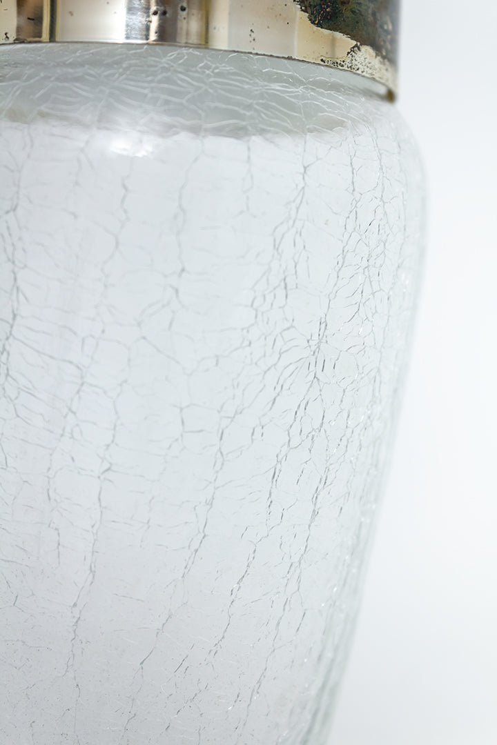 Glazen cocktailshaker met craquelé effect vintage