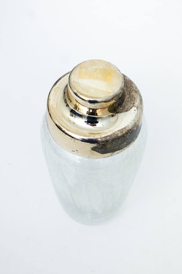Glazen cocktailshaker met craquelé effect vintage