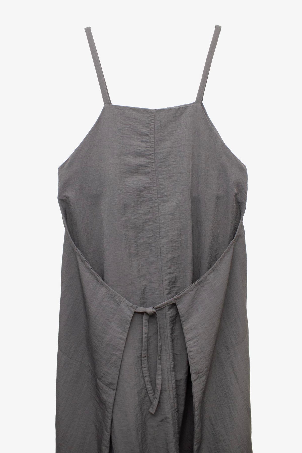 Grijze Sarah Pacini jurk met spaghetti bandjes