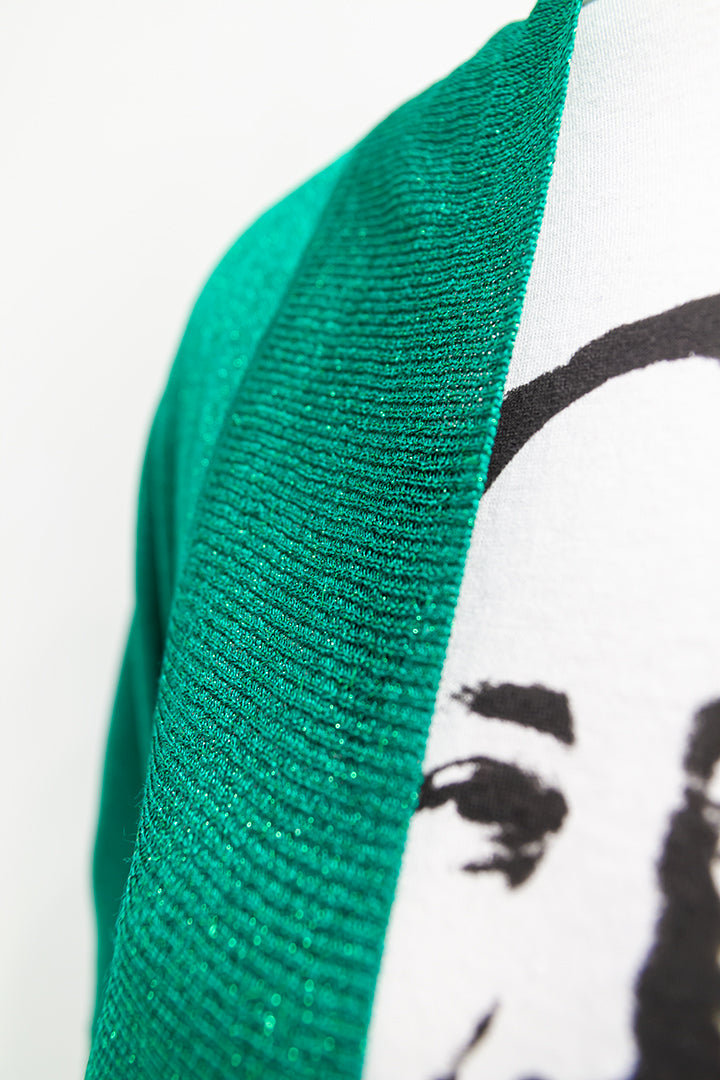 Groen vest wijdvallend met glitters Tsumori Chisato