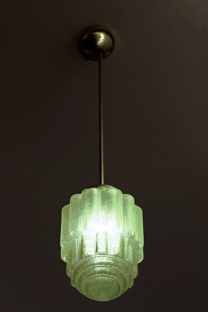 Groene Art Deco lamp Skyscraper