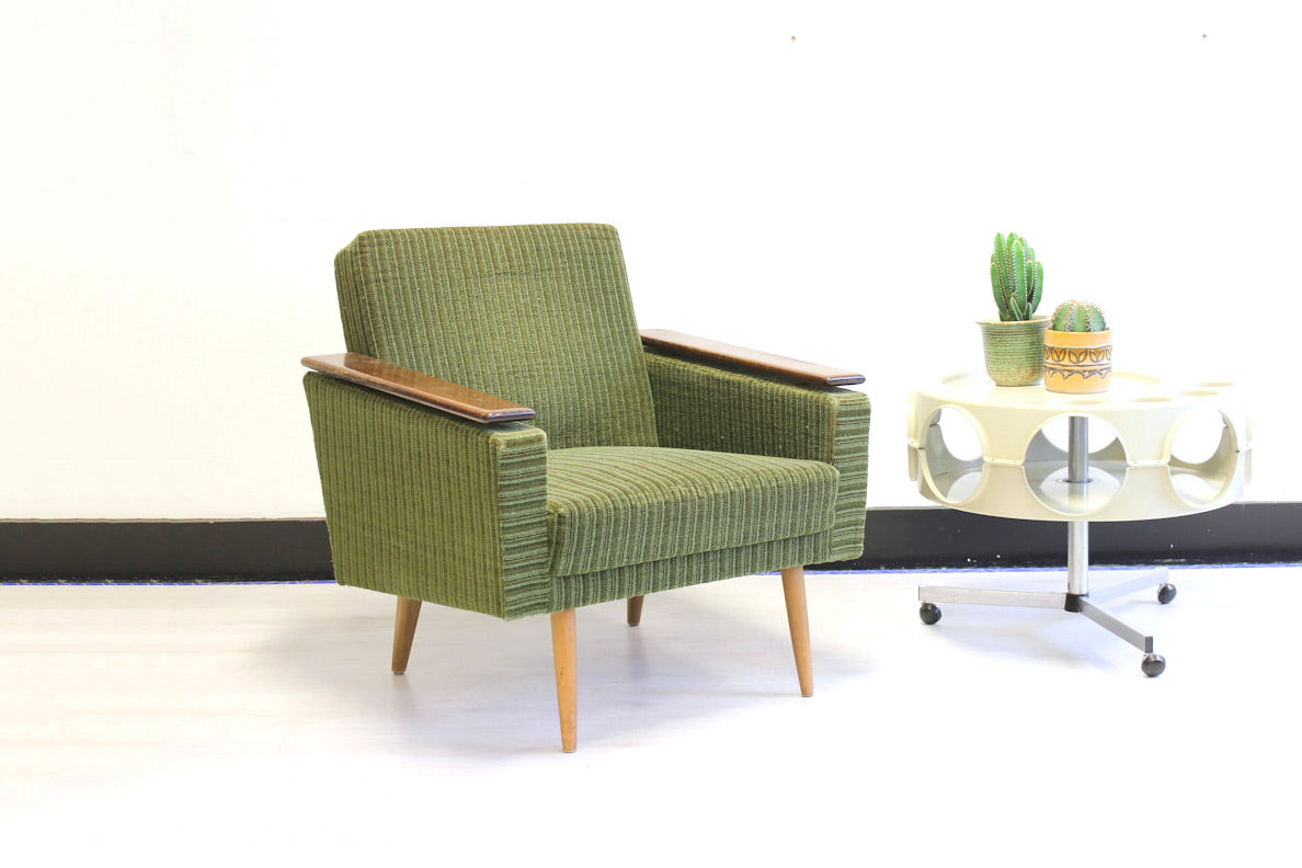 Groene vintage fauteuil Deens Jaren 60