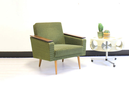 Groene vintage fauteuil Deens Jaren 60
