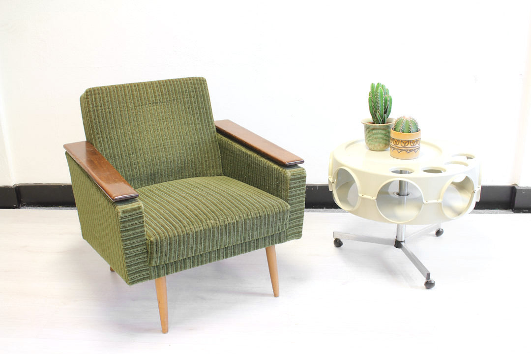 Groene vintage fauteuil Deens Jaren 60