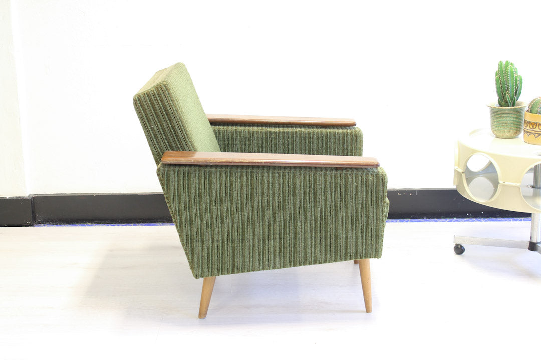 Groene vintage fauteuil Deens Jaren 60