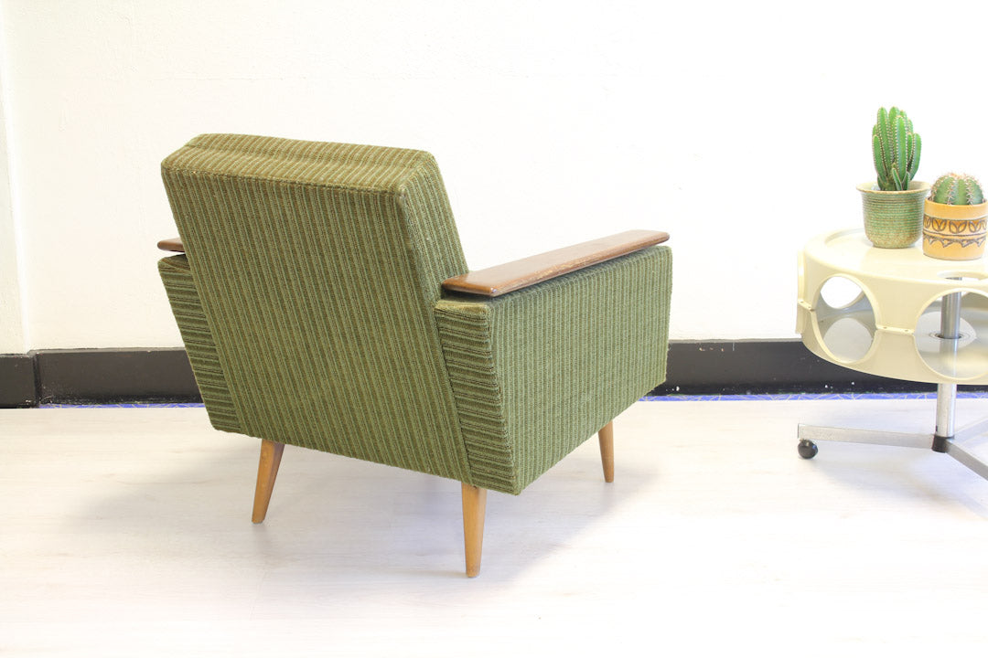 Groene vintage fauteuil Deens Jaren 60