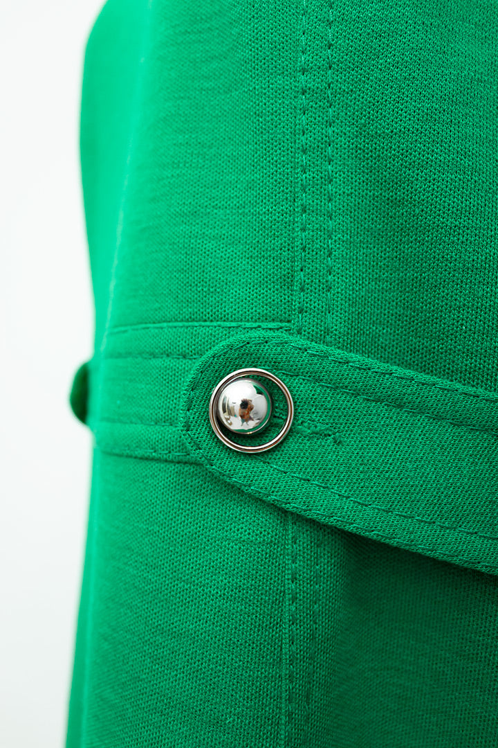 Groene wollen jurk Degn Design Denmark vintage