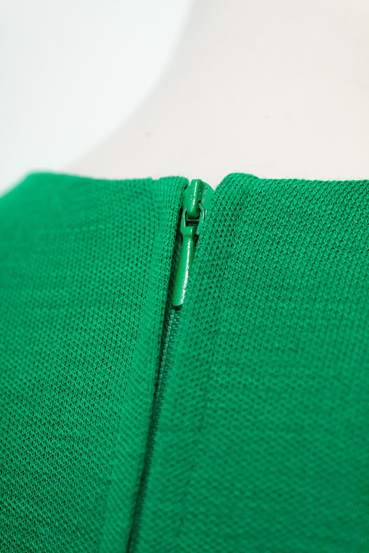 Groene wollen jurk Degn Design Denmark vintage