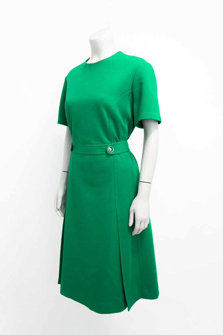 Groene wollen jurk Degn Design Denmark vintage