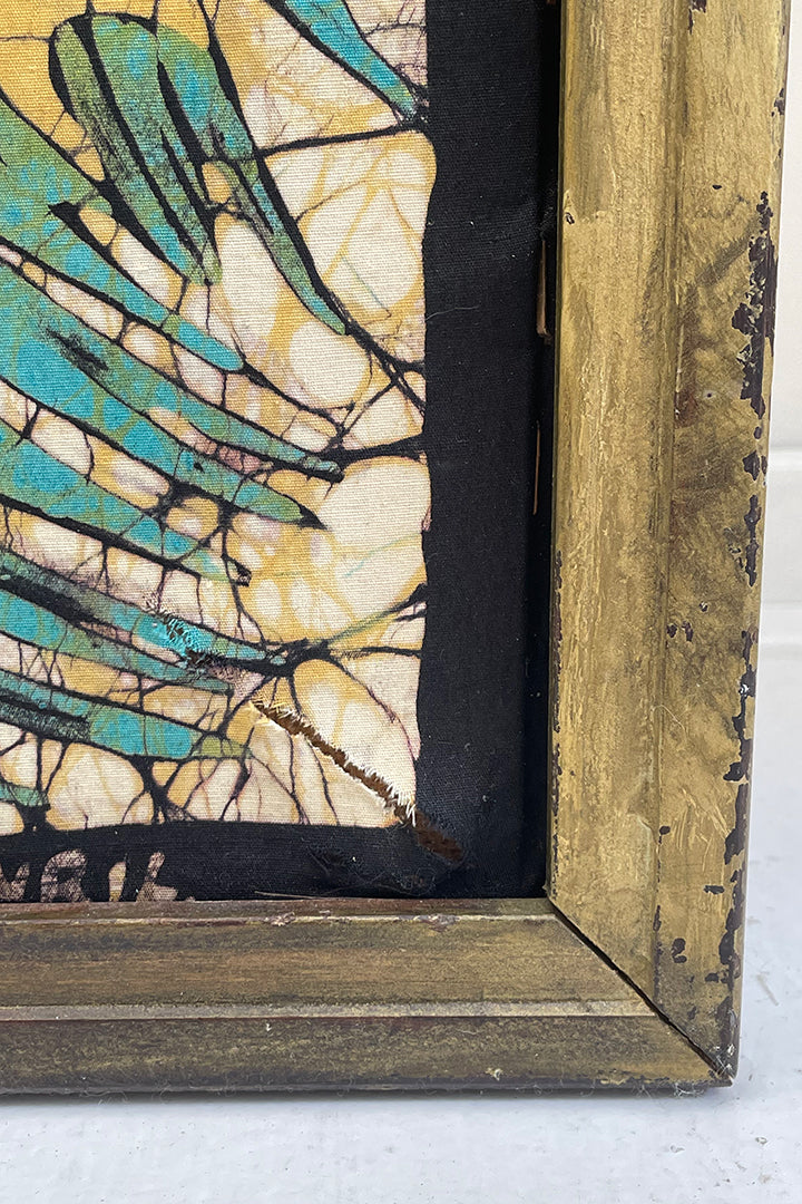 Groot Indonesisch schilderij batik doek met pauw